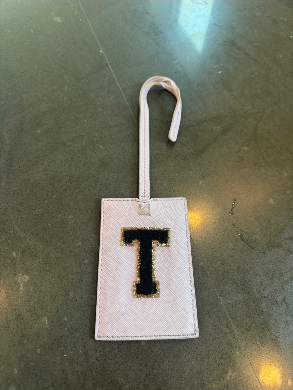 Stoney Clover Lane Lavender Luggage Tag with Gold T